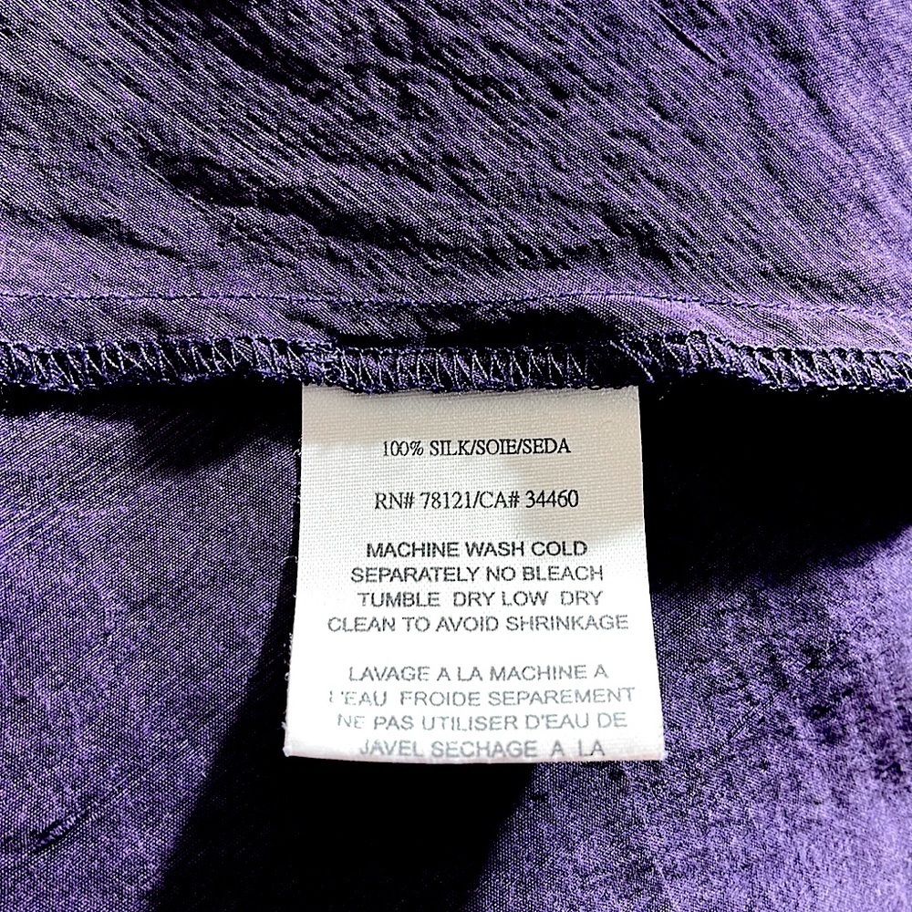 Fabulous Eileen Fisher Silk Ensemble. Long Sheath dress with long Sheer coat. - Picture 9 of 9